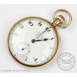 A 20th century pocket watch, Northern Goldsmiths Co, the yellow metal case stamped '375',