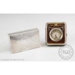 A tortoiseshell and pique work pocket watch travel case, Henry Clifford Davies, Birmingham 1909,