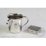 A George VI silver vinaigrette, Tye & Kilner, Birmingham 1828, of rectangular form, with floral