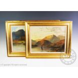 A Pemnie (British school), Two oils on canvas, 'Loch Tummel, Perth' and 'Coniston Lake', Each signed