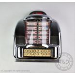 A pair of Leisure Sound wall mounted jukebox selector cabinets, chromed metal with transparent bow