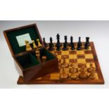 A J. Jaques & Son Ltd 'The Staunton Chessmen' chess set, early 20th century, comprising; eight