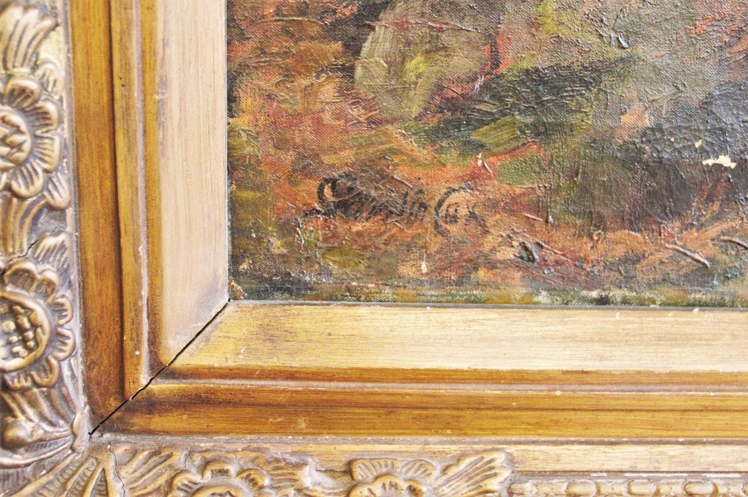 Garstin Cox (1892-1933), Oil on canvas, 'The Torrent, 1913, Devonshire', 126.5cm x 101cm, Signed - Image 3 of 3