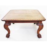 A late 19th century mahogany extending table, by Edwards & Roberts, Wardour St, London, the