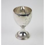 A George III silver goblet, 'A L', London 1771, of plain polished form, engraved ' O. A. F For the