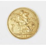 An Edwardian gold sovereign dated 1903, gross weight 8.0gms