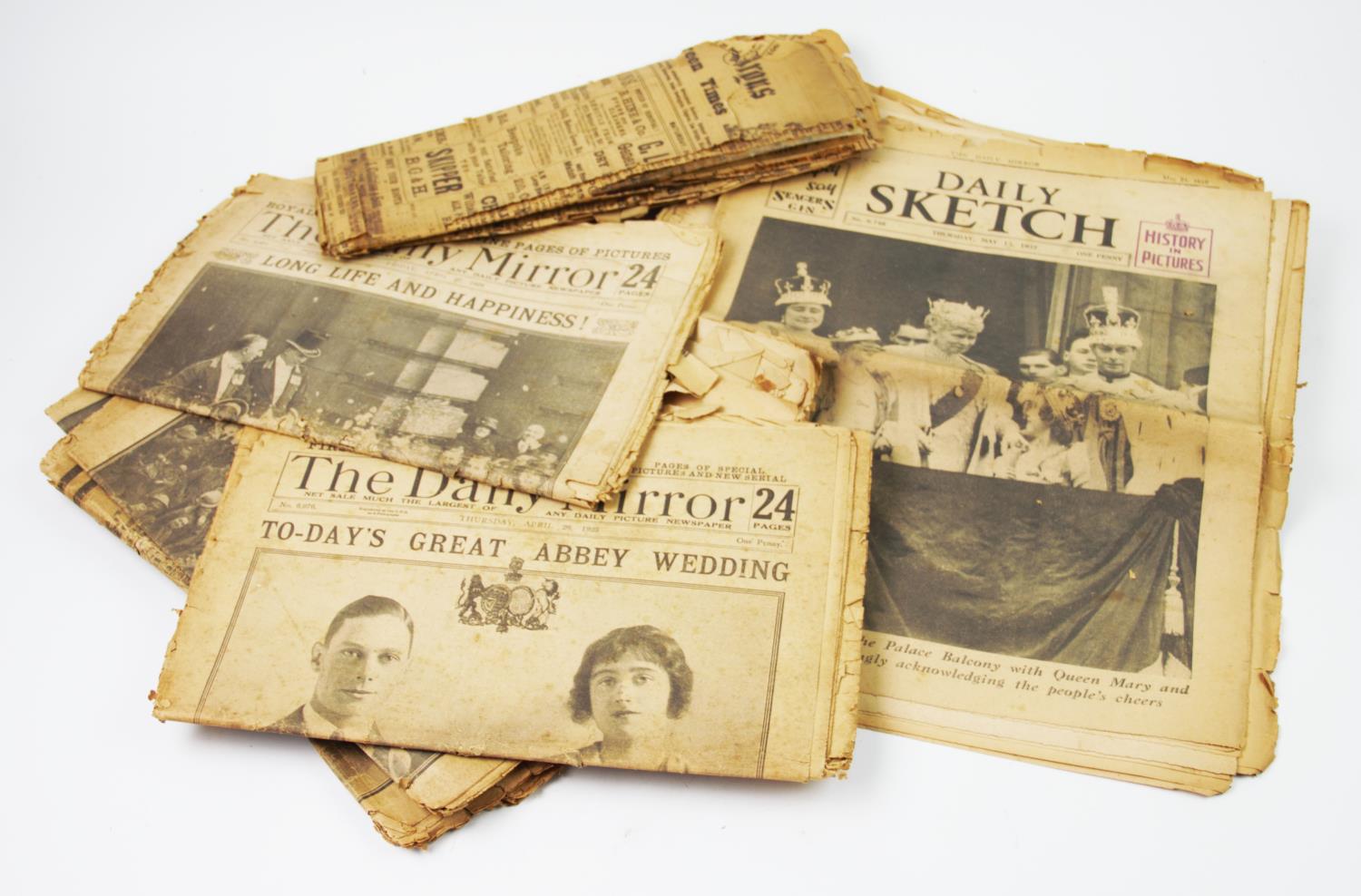 A collection of historical newspapers to include 'The Daily Graphic special Titanic in memoriam'