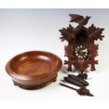 Two sets of postal scales, each mounted on a serpentine walnut plinth base with a collection of