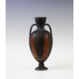 A Greek Attic ware Amphora vase decorated with a continuous frieze of Grecian figures above a