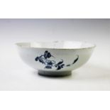 A 19th century Delft ware bowl, of circular typical form, with blue floral detail to interior and