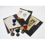 A collection of medals and ephemera relating to the pianist Suzanne Stokvis circa 1895, to include