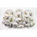 An extensive Royal Worcester Evesham tea and dinner service comprising; twelve 25cm dinner plates,