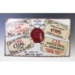 An early 20th century vintage enamelled advertising sign for the 'THE COOPERATIVE WHOLESALE