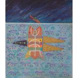 MARCELLO CATALIOTTI NATOLI (1956) OLIO su tela "Pesce", firmato in alto a destra. Misure: cm 70 x