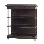 ETAGERE Umbertino in noce a tre ripiani. Siclia primi '900 Misure: cm 161 x 48,5 x h 176