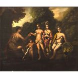 SCUOLA EMILIANA DEL XVIII SECOLO OLIO su tela "Scena mitologica". Misure: cm 133 x 93