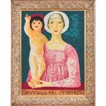 SALVATORE FIUME (Comiso 1915 - Milano 1997) LITOGRAFIA a colori "Madonna del Giubileo", esemplare