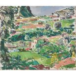 EDWIN HUNZIKER (Affoltern am Albis 1901 - Lipari 1986) OLIO su tela "Paesaggio", firmato in basso