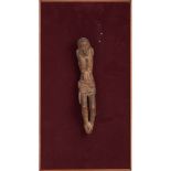 CRISTO in legno intagliato (mancanze). Sicilia XVI secolo Misure: h cm 29