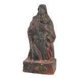 SCULTURA in terracotta raffigurante "Santo". Collesano XIX secolo Misure: h cm 25,5