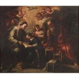 NICOLA MALINCONICO (Attr.le) (Napoli 1663 - 1726) OLIO su tela "L'Educazione di Maria". Misure: cm