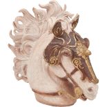 PAOLO MARIONI SCULTURA in terracotta raffigurante "Testa di cavallo". Italia II meta' '900 Misure:
