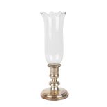 CANDELIERE in cristallo Baccarat con base in metallo Christofle. Francia XX secolo Misure: h cm 40,