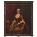 WILLIAM HOGARTH (maniera di) (Londra 1697 - 1764) OLIO su tela "Ritratto di Lydia". Misure: cm 127 x