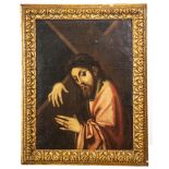 SCUOLA ITALIANA DEL XIX SECOLO OLIO su tela "Cristo che porta la croce". Misure: cm 77 x 60