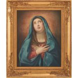 PITTORE ROMANO DELLA II META' DEL XVIII SECOLO OLIO su tela "Madonna orante". Misure: cm 76 x 61