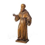 SCULTURA in cipresso raffigurante "San Francesco di Sales". Sicilia XVIII secolo Misure: h cm 82