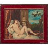 FRIEDRICH VON AMERLING (attr.le) (Vienna 1803 - 1887) TEMPERA "Il riposo di Diana". Misure: cm 30