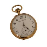 OROLOGIO da tasca Chronometre Lip in oro 18 Kt, movimento ad ancora (usure). Anni '20/'30