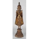 Großer alter / antiker Buddha aus vergoldeter Bronze. Größe: 51 cm. In gutem Zustand. Large old /