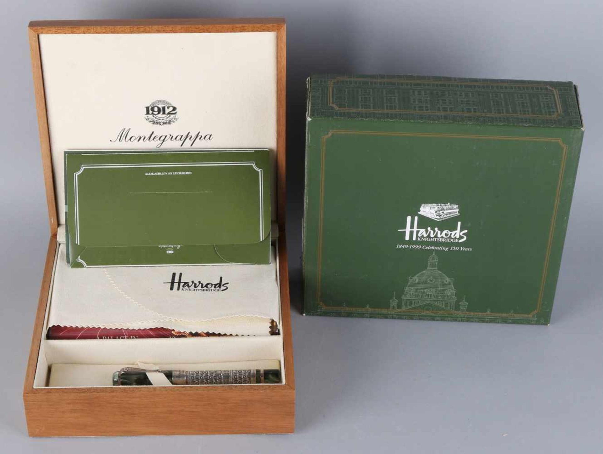 Exclusive pen Harrods Knightsbridge Montegrappa 1912 "(nr. 304/500), partly sterling silver pen with