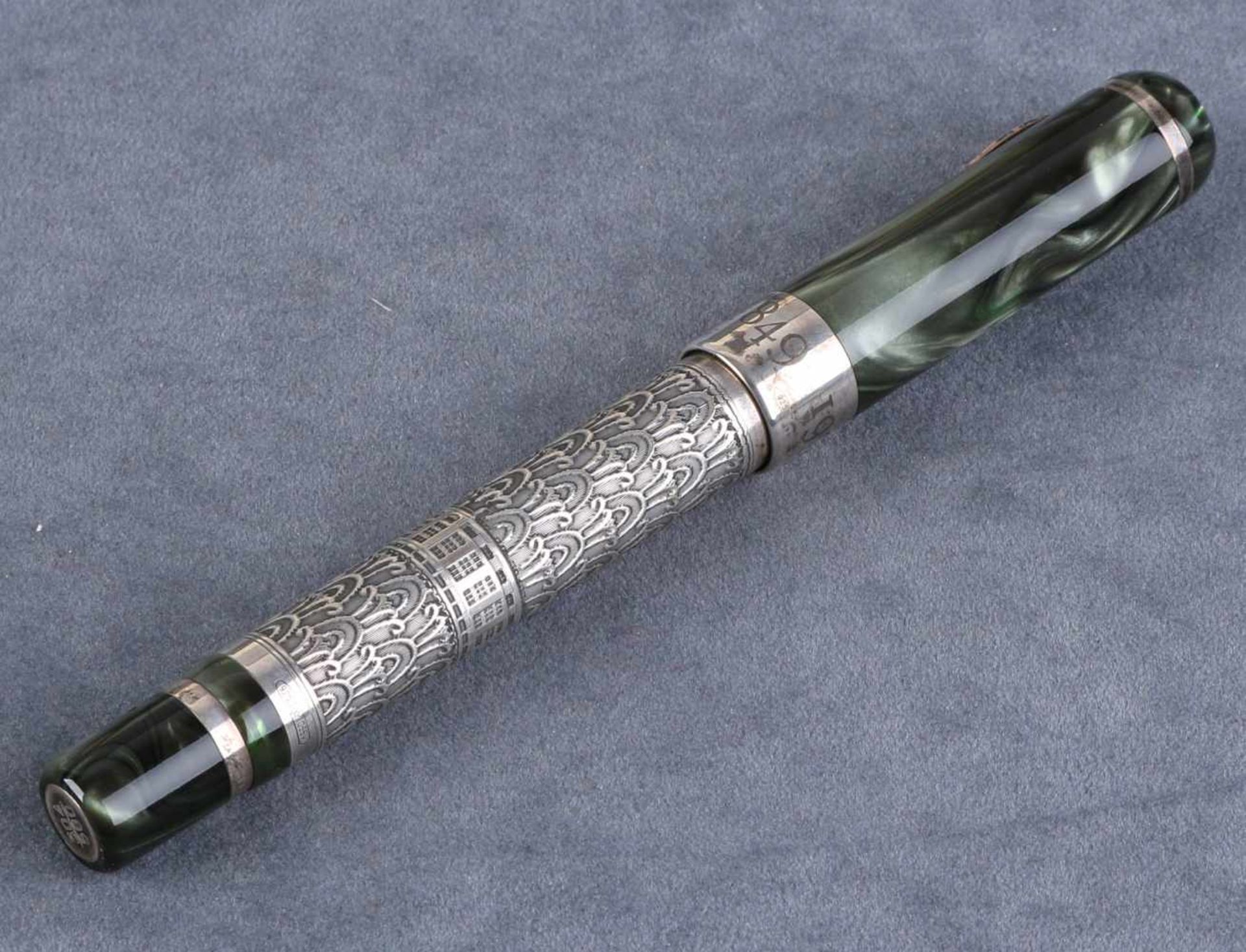 Exclusive pen Harrods Knightsbridge Montegrappa 1912 "(nr. 304/500), partly sterling silver pen with - Image 3 of 4