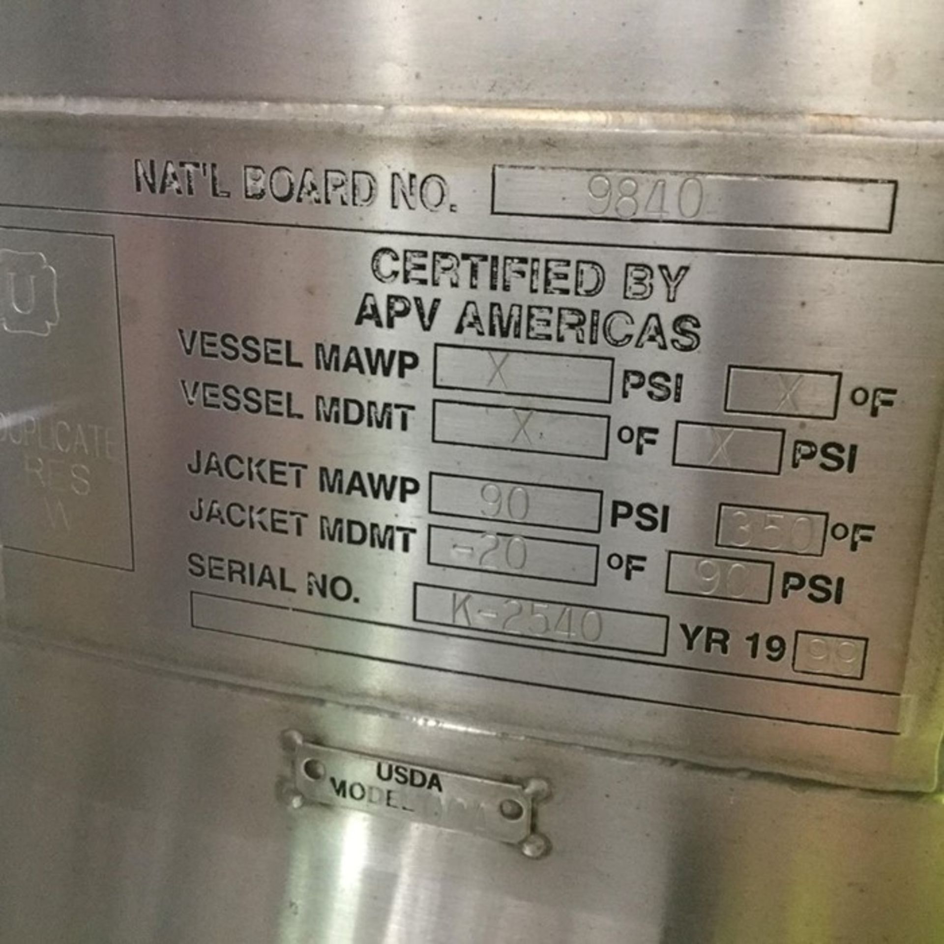 APV 2000 LITRE STAINLESS STEEL TANK - Image 5 of 5