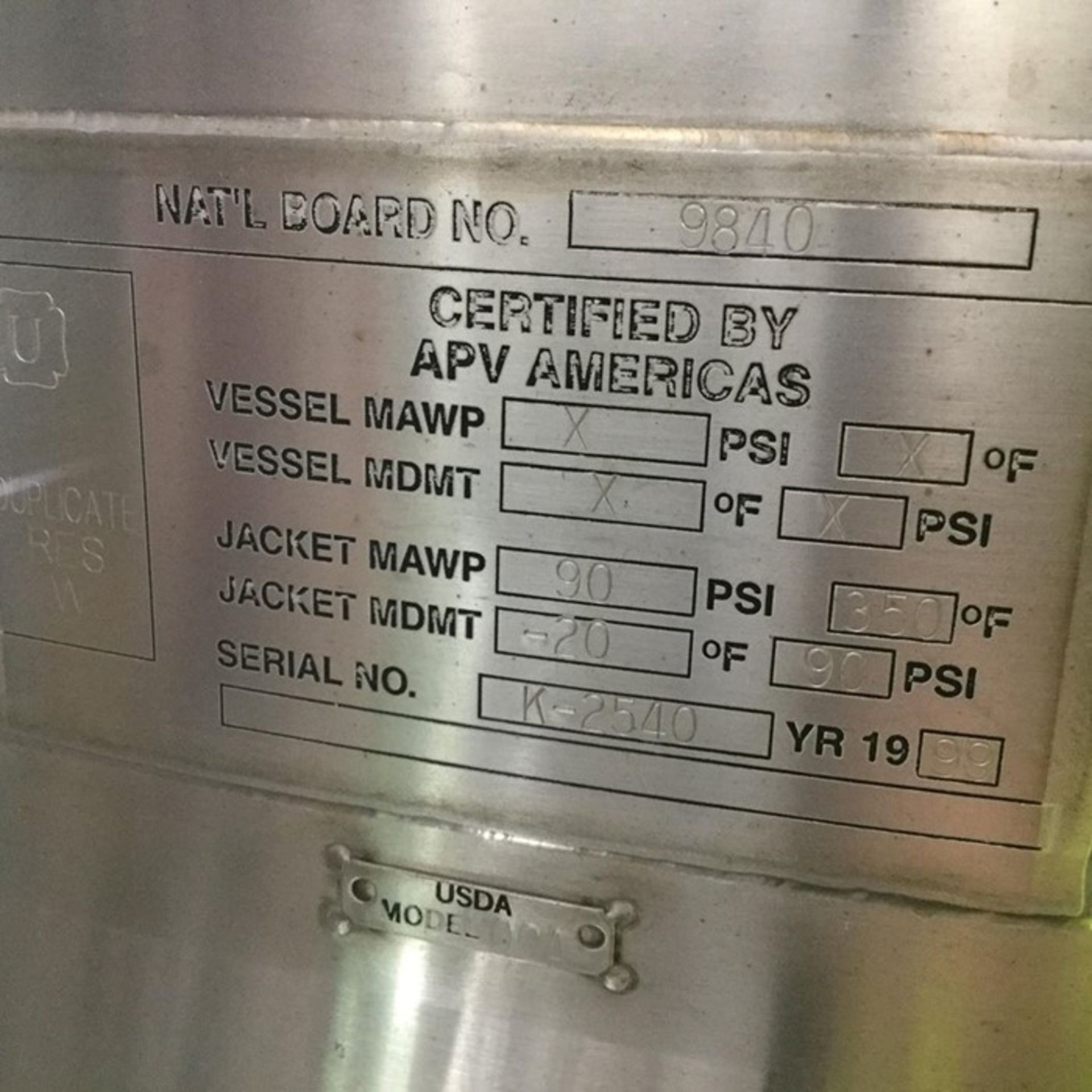 APV 2000 LITRE STAINLESS STEEL TANK - Image 7 of 7