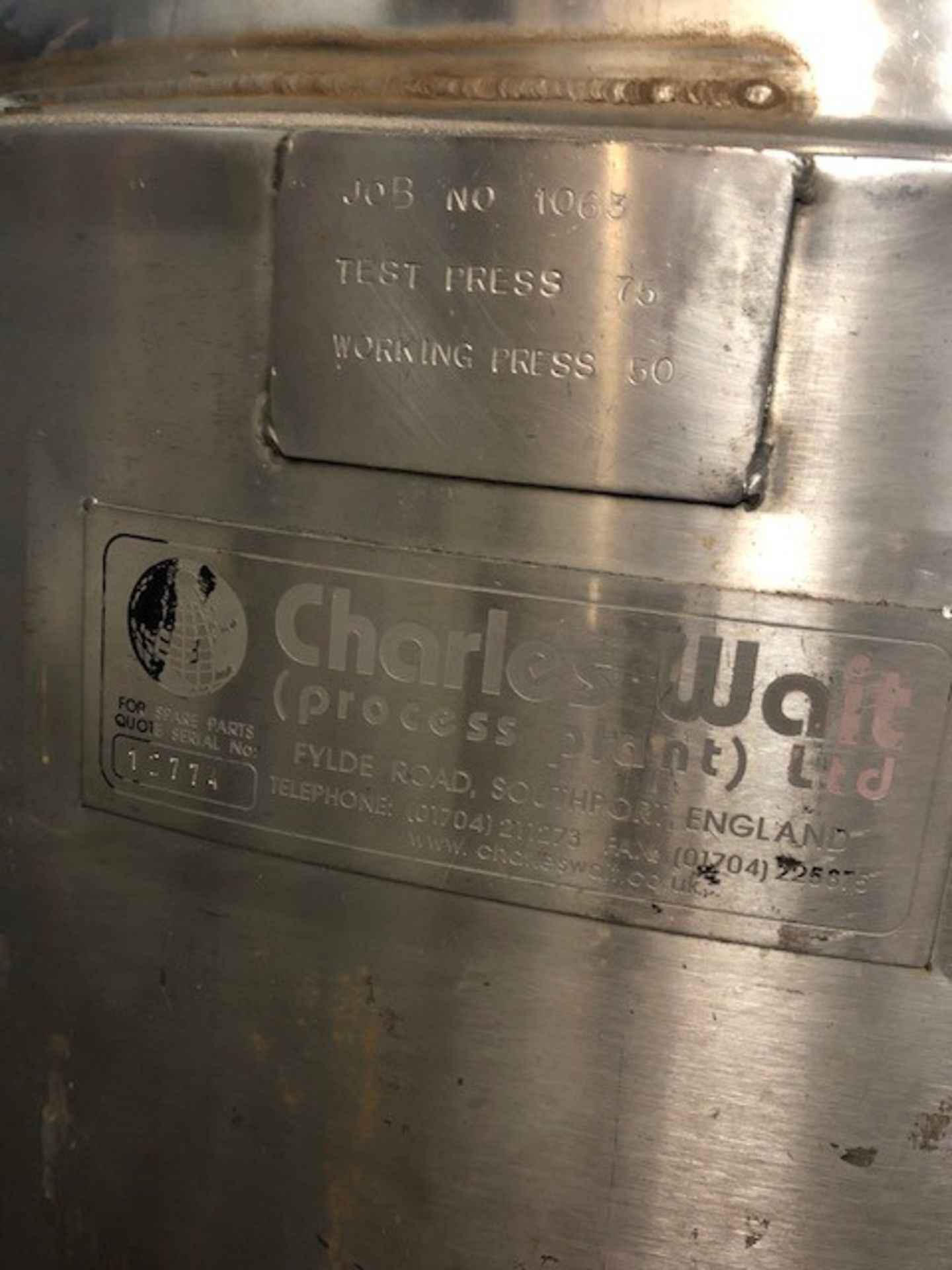 1270L JACKETED MIXING VESSEL - Image 3 of 5