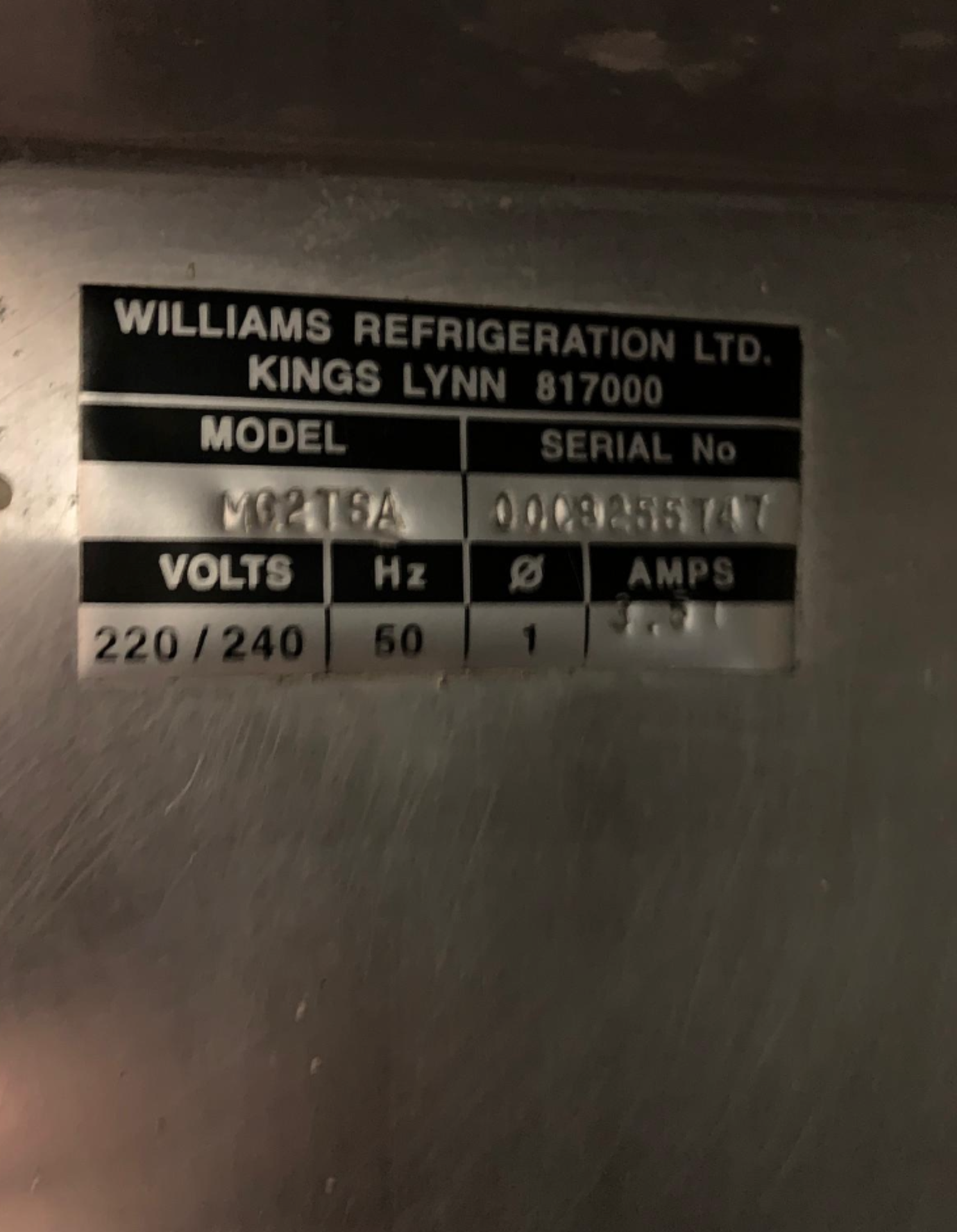 WILLIAMS DOUBLE-DOOR FRIDGE - Image 5 of 5