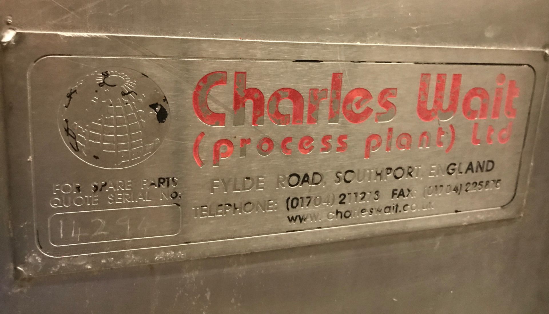 CHARLES WAIT PROCESS PLANT MIXER - Image 6 of 6