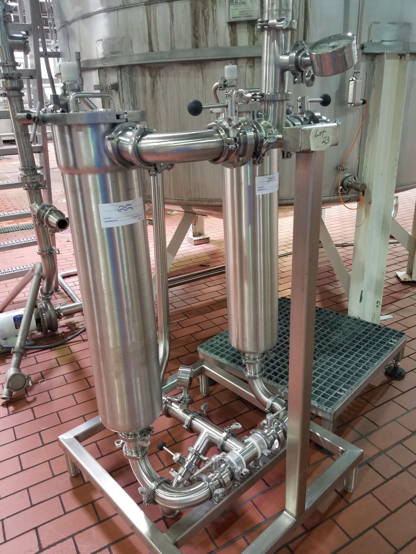 Dual Alfa Laval Filter Units on Stainless Steel Frame