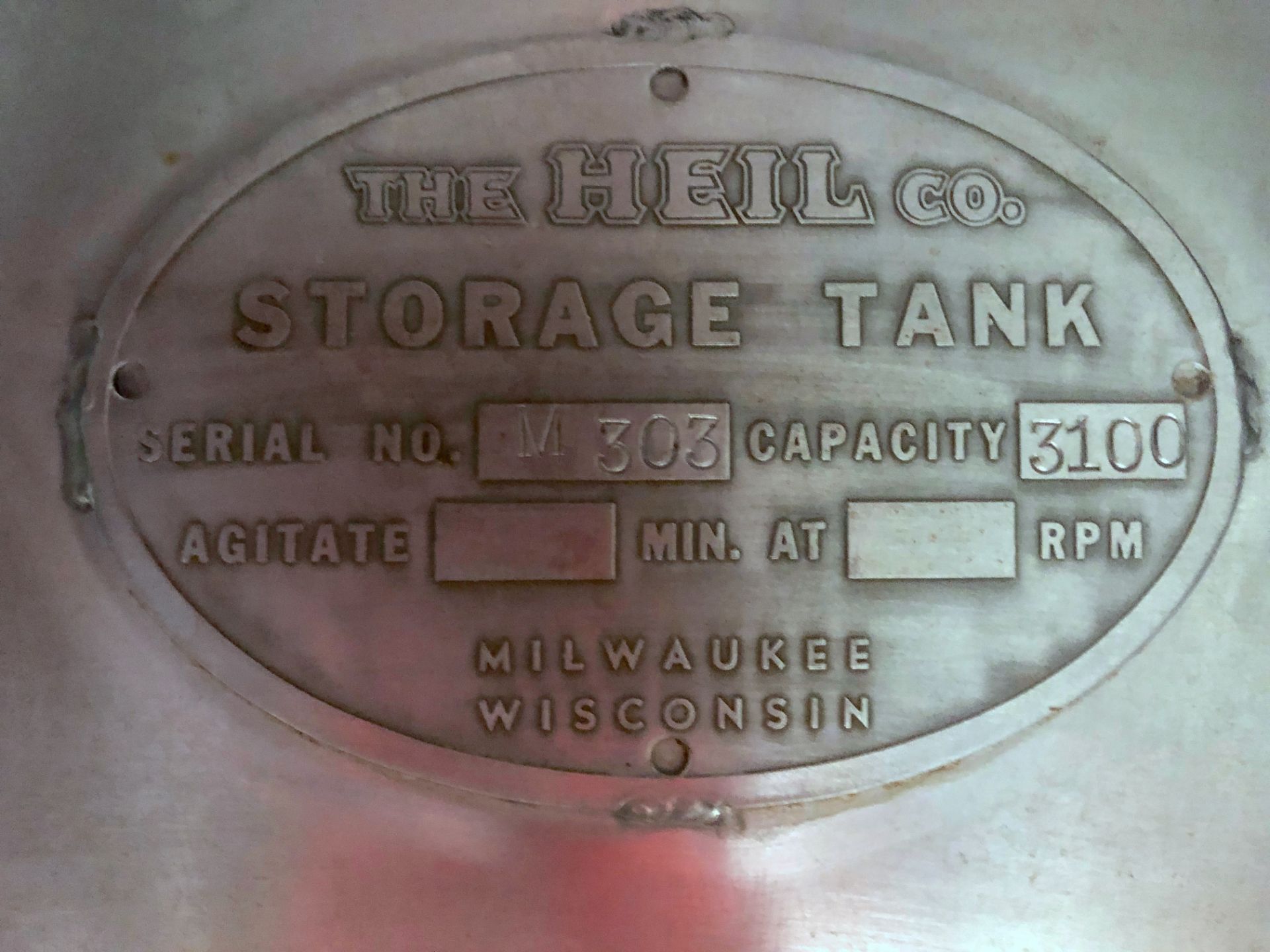 The Heil Co. 3100 Gallon Stainless Steel Vertical Mixing Tank - Image 5 of 5