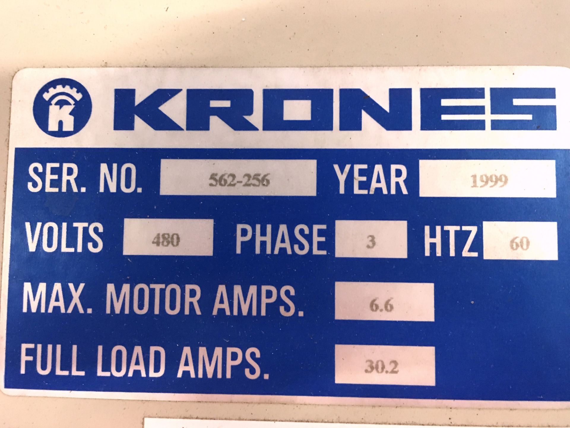 Krones 45 Valve Variojet Rotary Ionized Air Rinser - Image 8 of 16