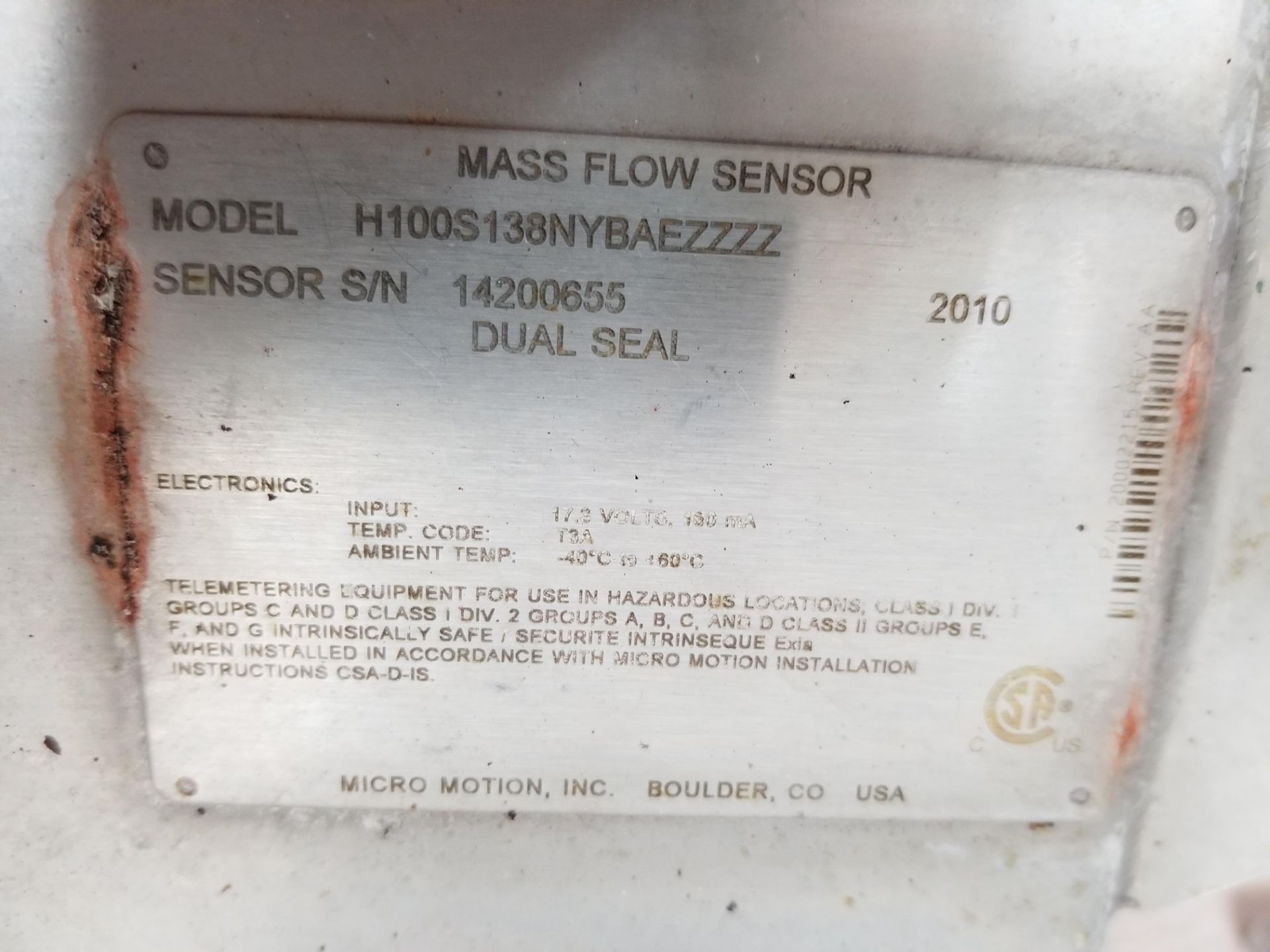 Micro Motion Flow Meter - Image 4 of 5