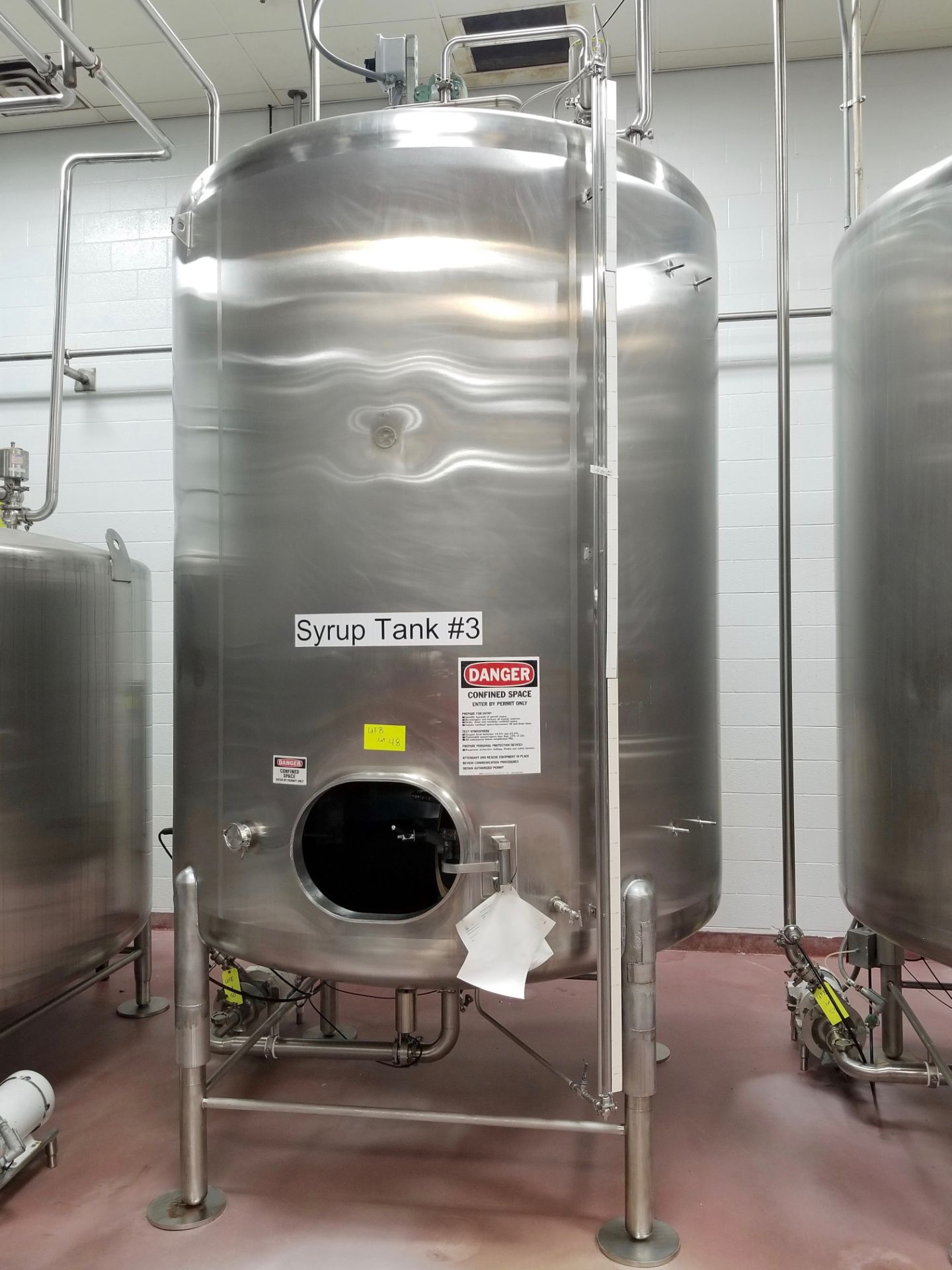 Cherry Burrell 2,500 Gallon Vertical Mix Tank