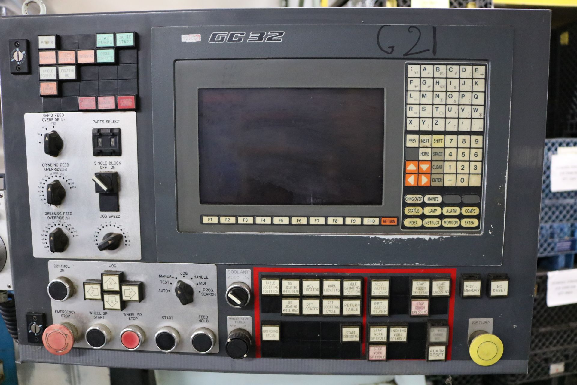 1995 TOYODA CNC GRINDER, MODEL RC4995, TYPE GL-4P-100E, GC 32 CNC CONTROL, 39.4 BETWEEN CENTERS, - Image 10 of 21