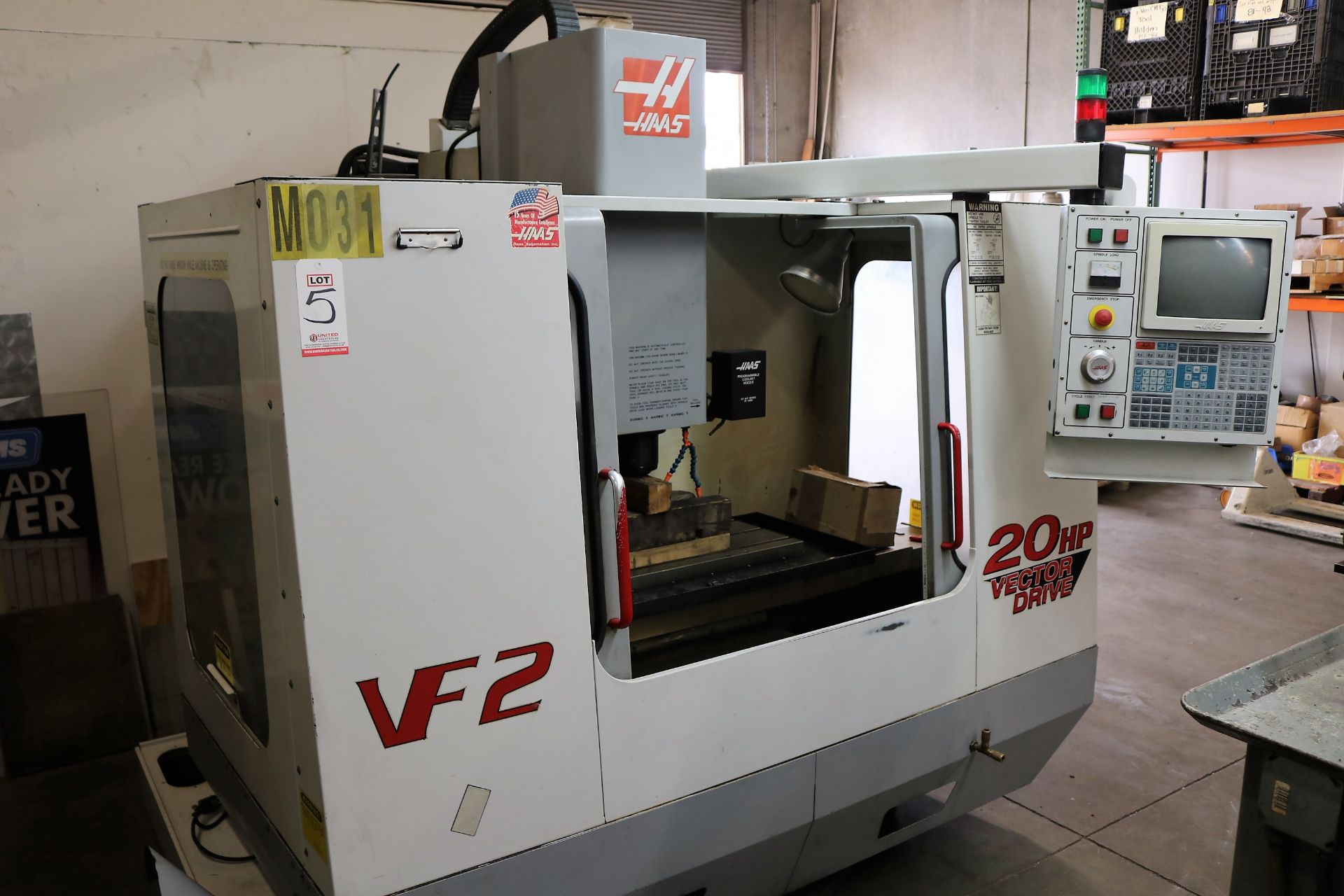 1999 HAAS VERTICAL MILL, MODEL VF-2, TRAVELS: 30" X 16" X 20", 36" X 14" TABLE, 10,000 RPM