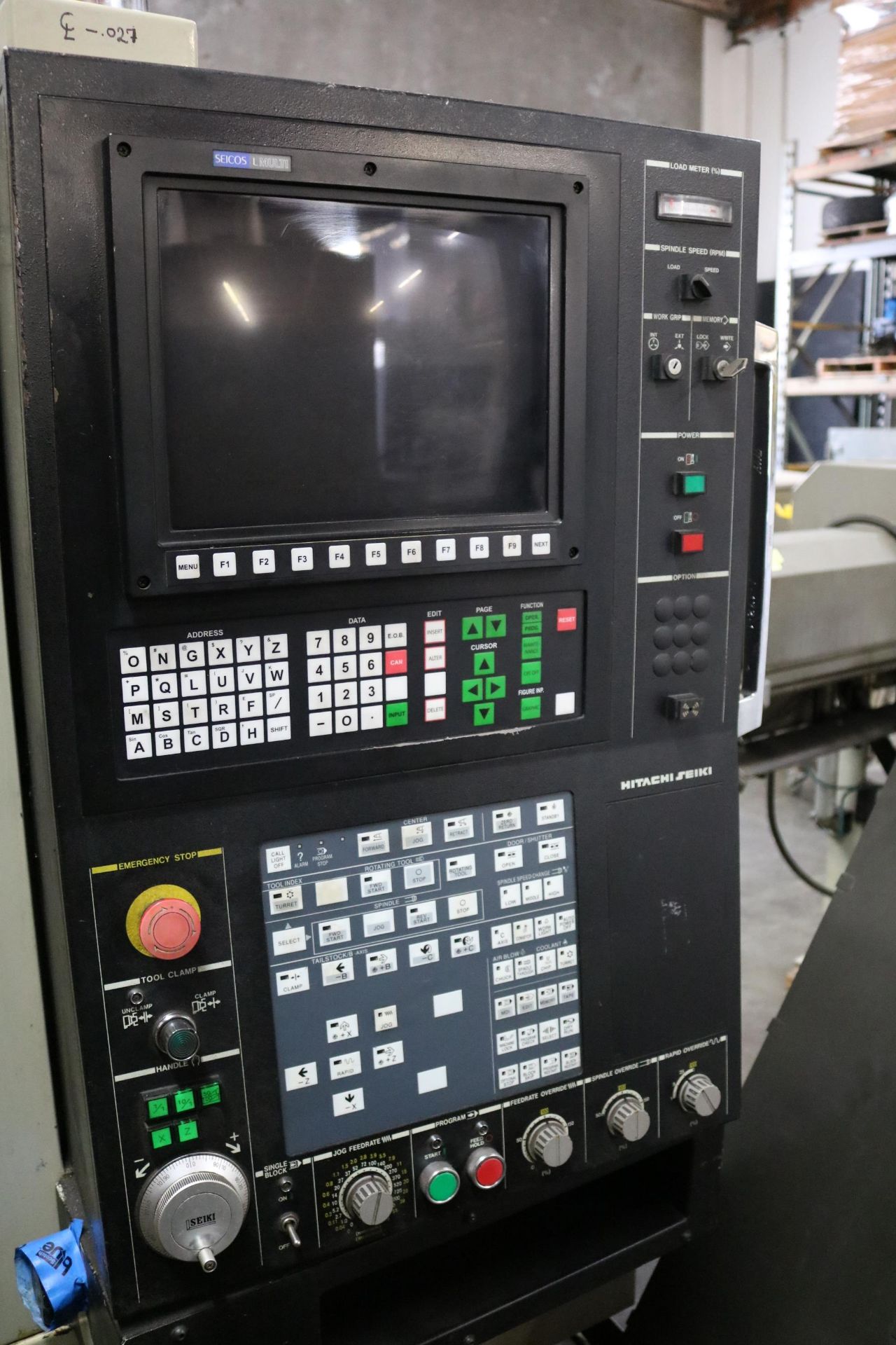 1996 HITACHI SEIKI CNC TURNING CENTER, MODEL HT23S III, SEICOS L CNC CONTROL, 10" CHUCK, 3,600 - Image 7 of 23