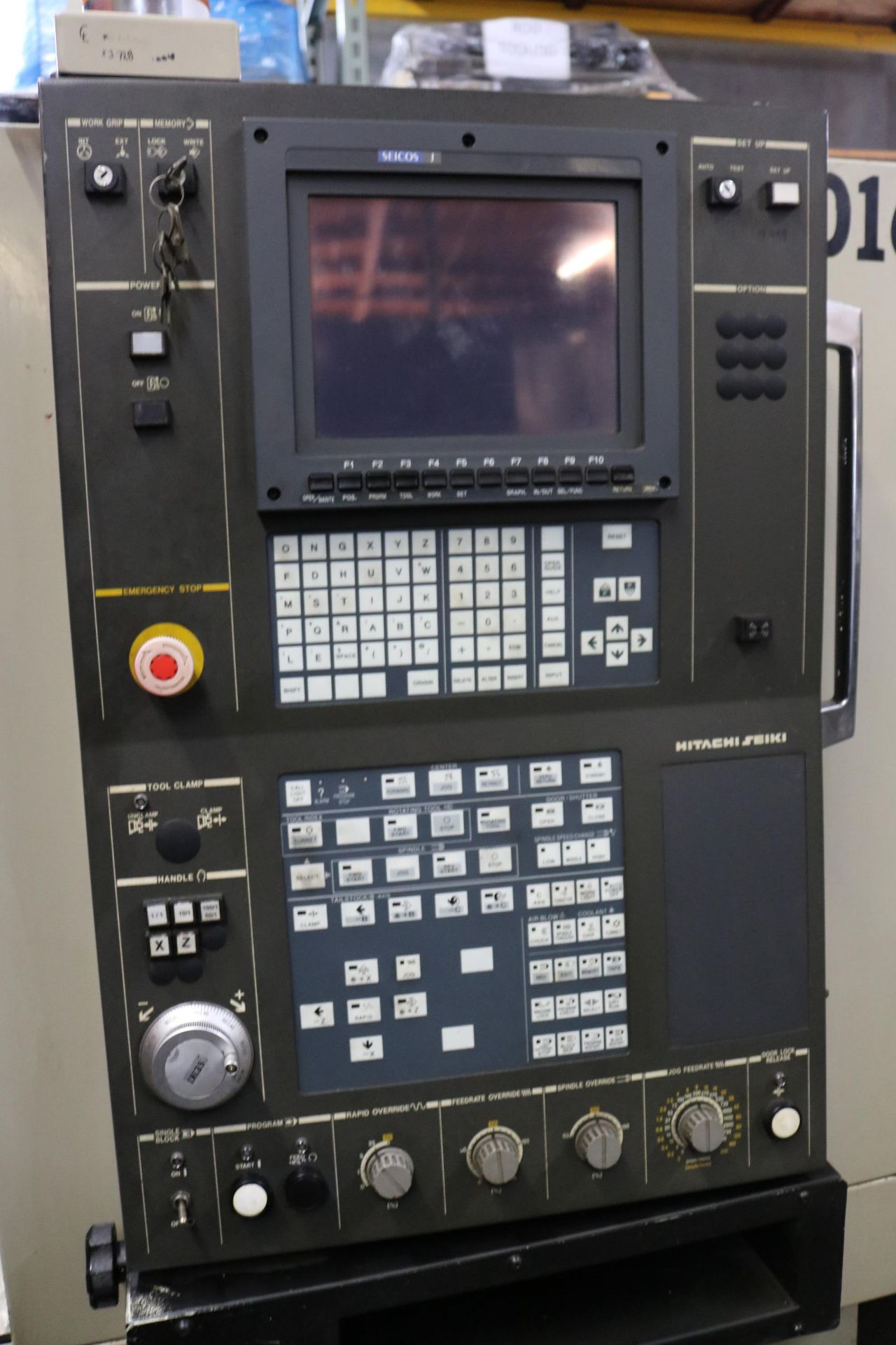 1999 HITACHI SEIKI CNC TURNING CENTER, MODEL HT23J, SEICOS J CNC CONTROL, 8" CHUCK, 4,500 RPM, 2. - Image 9 of 26